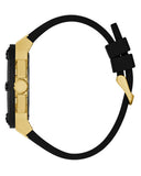 Guess Matrix Multifunction Gold Dial Black Rubber Strap Watch For Men - GW0423G2 Authentic Buy Shop Now
