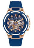 Guess Matrix Multifunction Blue Dial Blue Rubber Strap Watch for Men - GW0423G4 Authentic Buy Shop Now