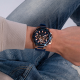 Guess Matrix Multifunction Blue Dial Blue Rubber Strap Watch for Men - GW0423G4 Authentic Buy Shop Now