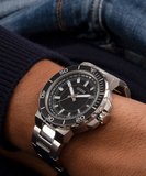 Guess Track Black Dial Silver Steel Strap Watch for Men - GW0426G1 Authentic Buy Shop Now