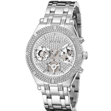 Guess Heiress Multifunction Diamonds Silver Dial Silver Steel Strap Watch for Women - GW0440L1 Authentic Buy Shop Now