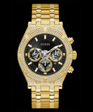 Guess Multifunction Diamonds Black Dial Gold Steel Strap Watch for Men - GW0455G2 Authentic Buy Shop Now