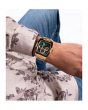 Guess Phoenix Multi Function Green Dial Gold Steel Strap Watch for Men - GW0456G3 Authentic Buy Shop Now