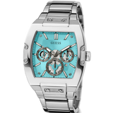 Guess Phoenix Multi Function Aqua Blue Dial Silver Steel Strap Watch for Men - GW0456G4 Authentic Buy Shop Now