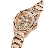 Guess Queen Multifunction Rose Gold Dial Rose Gold Steel Strap Watch For Women - GW0464L3 Authentic Buy Shop Now