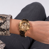 Guess Cosmic Chronograph Gold Dial Gold Steel Strap Watch for Women - GW0465L1 Authentic Buy Shop Now