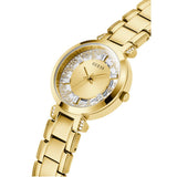 Guess Crystal Clear Analog Gold Dial Gold Steel Strap Watch for Women - GW0470L2 Authentic Buy Shop Now