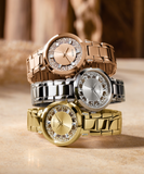 Guess Crystal Clear Rose Gold Dial Rose Gold Steel Strap Watch for Women - GW0470L3 Authentic Buy Shop Now