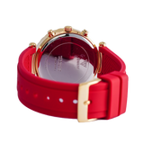 Guess Solstice Diamonds Gold Dial Red Rubber Strap Watch for Women - GW0484L1 Authentic Buy Shop Now