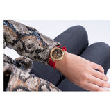 Guess Solstice Diamonds Gold Dial Red Rubber Strap Watch for Women - GW0484L1 Authentic Buy Shop Now