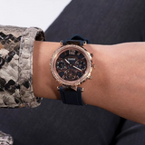 Guess Solstice Diamonds Black Mother of Pearl Dial Black Rubber Strap Watch for Women - GW0113L2 Authentic Buy Shop Now