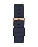Guess Solistice Diamonds Roe Gold Dial Black Rubber Strap Watch for Women - GW0484L2 Authentic Buy Shop Now