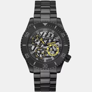 Guess Axel Multifunction Black Dial Black Steel Strap Watch For Men - GW0488G3 Authentic Buy Shop Now