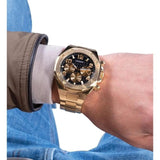 Guess Empire Quartz Black Dial Gold Steel Strap Watch For Men - GW0489G2 Authentic Buy Shop Now