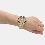 Guess Queen Quartz Gold Dial Gold Steel Strap Watch For Men - GW0497G2 Authentic Buy Shop Now