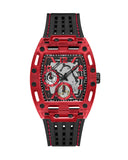 Guess Phoenix Multifunction Analog Red Dial Black Silicone Strap Watch For Men - GW0499G4 Authentic Buy Shop Now