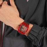 Guess Phoenix Multifunction Analog Red Dial Black Silicone Strap Watch For Men - GW0499G4 Authentic Buy Shop Now