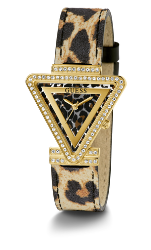 Guess Fame Quartz Animal Print Dial Multicolor Leather Strap Watch For Women - GW0504L3 Authentic Buy Shop Now