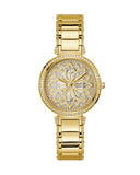 Guess Lily Quartz Gold Dial Gold Steel Strap Watch For Women - GW0528L2 Authentic Buy Shop Now