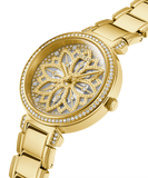 Guess Lily Quartz Gold Dial Gold Steel Strap Watch For Women - GW0528L2 Authentic Buy Shop Now