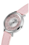 Guess Dahlia Analog Silver Dial Pink Leather Strap Watch for Women - GW0529L1 Authentic Buy Shop Now