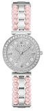 Guess Gala Diamonds Silver Dial Two Tone Steel Strap Watch for Women - GW0531L1 Authentic Buy Shop Now