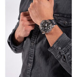 Guess King Quartz Crystals Silver Dial Black Silicone Strap Watch For Men - GW0537G1 Authentic Buy Shop Now