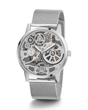 Guess Gadget Silver Dial Silver Mesh Bracelet Watch for Men - GW0538G1 Authentic Buy Shop Now