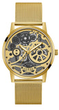 Guess Gadget Gold Dial Gold Mesh Bracelet Watch for Men - GW0538G2 Authentic Buy Shop Now