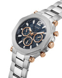 Guess Edge Chronograph Black Dial Silver Steel Strap Watch For Men - GW0539G1 Authentic Buy Shop Now