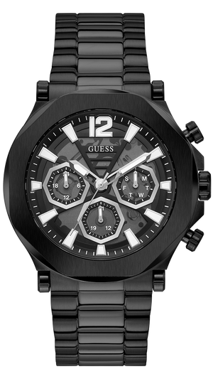 Guess Edge Chronograph Black Dial Black Steel Strap Watch For Men - GW0539G3 Authentic Buy Shop Now