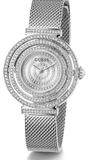 Guess Dream Crystals Silver Dial Silver Mesh Strap Watch For Women - GW0550L1 Authentic Buy Shop Now