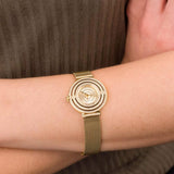 Guess Dream Quartz Gold Dial Gold Mesh Strap Watch For Women - GW0550L2 Authentic Buy Shop Now