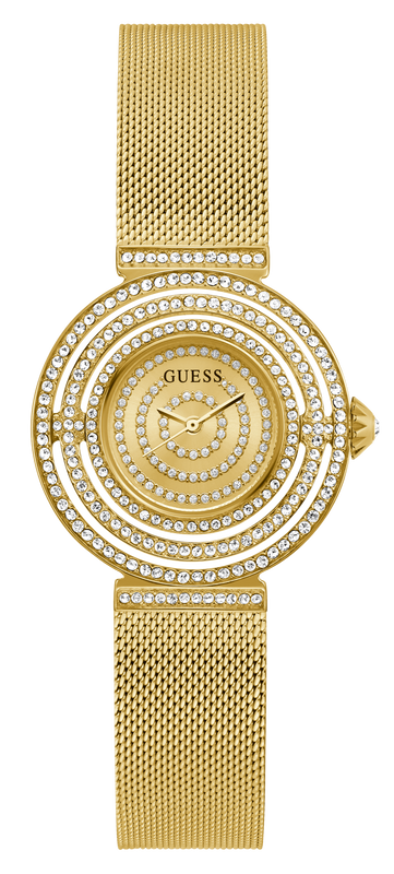 Guess Dream Quartz Gold Dial Gold Mesh Strap Watch For Women - GW0550L2 Authentic Buy Shop Now