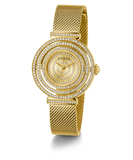 Guess Dream Quartz Gold Dial Gold Mesh Strap Watch For Women - GW0550L2 Authentic Buy Shop Now