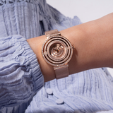 Guess Dream Crystals Rose Gold Dial Rose Gold Mesh Bracelet Watch For Women - GW0550L3 Authentic Buy Shop Now