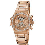 Guess Fusion Chronograph Rose Gold Dial Rose Gold Steel Strap Watch for Women - GW0552L3 Authentic Buy Shop Now