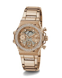 Guess Fusion Chronograph Rose Gold Dial Rose Gold Steel Strap Watch for Women - GW0552L3 Authentic Buy Shop Now