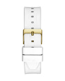 Guess Fusion Chronograph White Dial White Leather Strap Watch For Women - GW0553L2 Authentic Buy Shop Now
