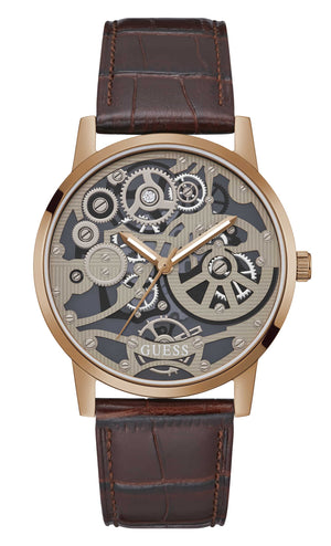 Guess Gadget Brown Dial Brown Leather Strap Watch for Men - GW0570G2 Authentic Buy Shop Now