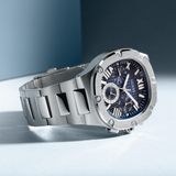 Guess Headliner Multifunction Blue Dial Silver Steel Strap Watch For Men - GW0572G1 Authentic Buy Shop Now