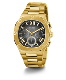Guess Headliner Multifunction Black Dial Gold Steel Strap Watch For Men - GW0572G2 Authentic Buy Shop Now