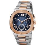 Guess Headliner Multifunction Blue Dial Two Tone Steel Strap Watch For Men - GW0572G4 Authentic Buy Shop Now