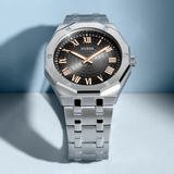 Guess Asset Quartz Black Dial Silver Steel Strap Watch For Men - GW0575G1 Authentic Buy Shop Now