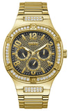 Guess Duke Glitz Crystals Gold Dial Gold Steel Strap Watch For Men - GW0576G2 Authentic Buy Shop Now