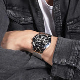 Guess Continental Quartz Black Dial Silver Mesh Strap Watch For Men - GW0582G1 Authentic Buy Shop Now