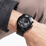 Guess Continental Chronograph Black Dial Black Mesh Strap Watch For Men - GW0582G3 Authentic Buy Shop Now