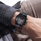 Guess Continental Chronograph Black Dial Black Mesh Strap Watch For Men - GW0582G3 Authentic Buy Shop Now
