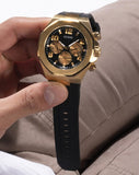 Guess Empire Chronograph Quartz Black Dial Black Silicon Strap Watch For Men - GW0583G2 Authentic Buy Shop Now