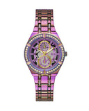 Guess Allara Quartz Purple Dial Purple Steel Strap Watch For Women - GW0604L4 Authentic Buy Shop Now